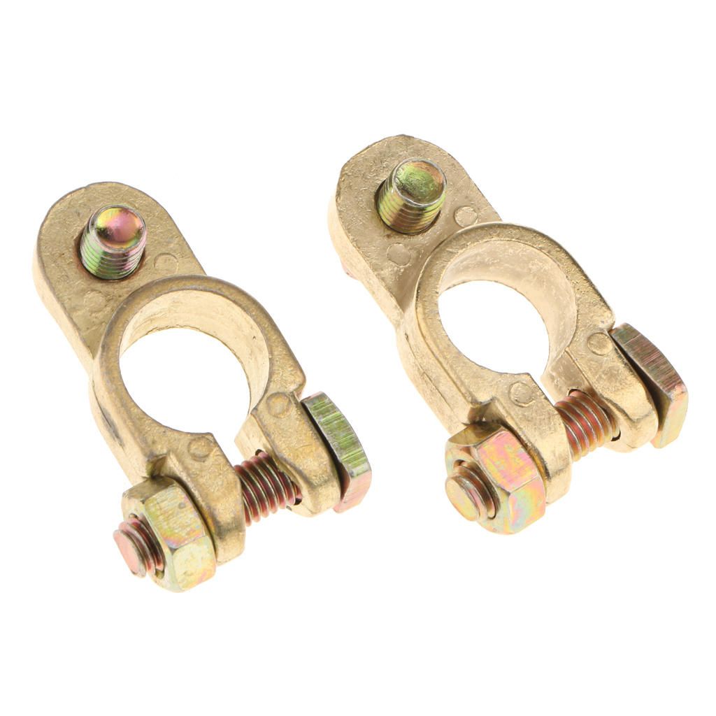 2Pcs Positive Negative Battery Terminal Connectors Adapters Clamps -