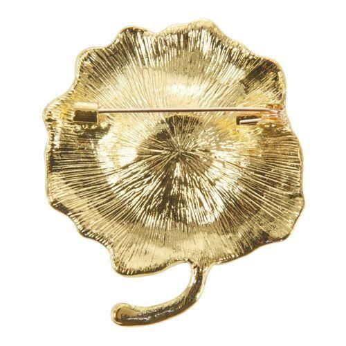Red Poppy Flower Diamond Crystal Broach Banquet Badge