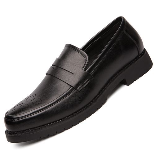 Men's Oxfords Formal Flat Business Leather Shoes Loafers Italian Official Black