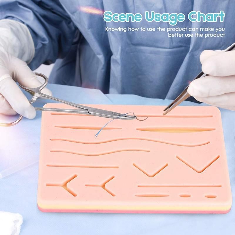 Multi-style Complete Suture Kit for Students,Including Silicone Suture Pad and Suture Tool Practice Suture Kit for Suture Training