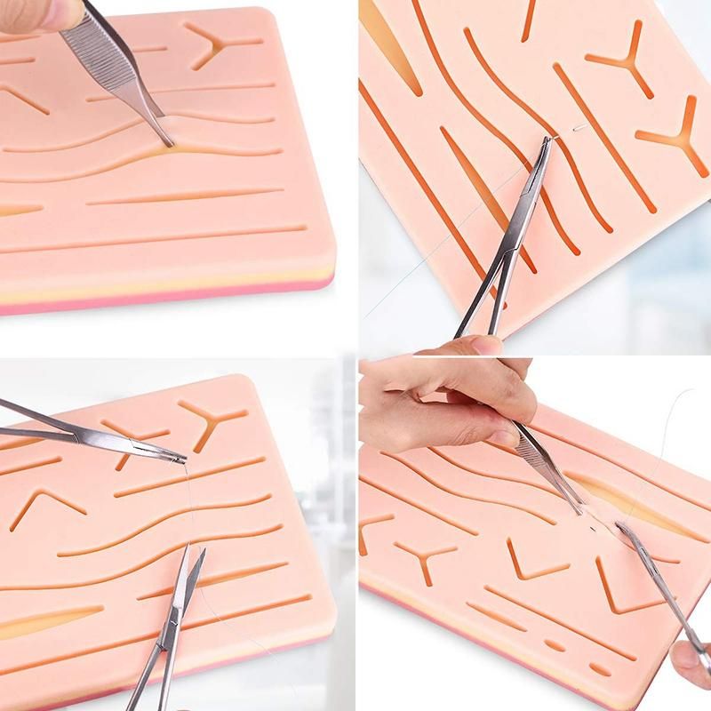 Multi-style Complete Suture Kit for Students,Including Silicone Suture Pad and Suture Tool Practice Suture Kit for Suture Training