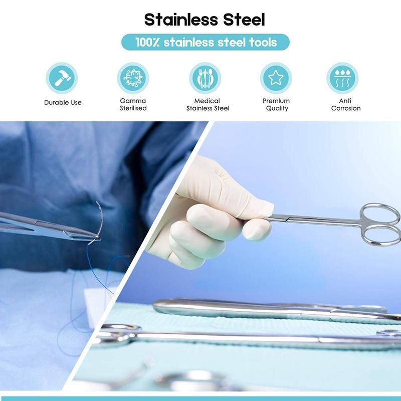 Multi-style Complete Suture Kit for Students,Including Silicone Suture Pad and Suture Tool Practice Suture Kit for Suture Training