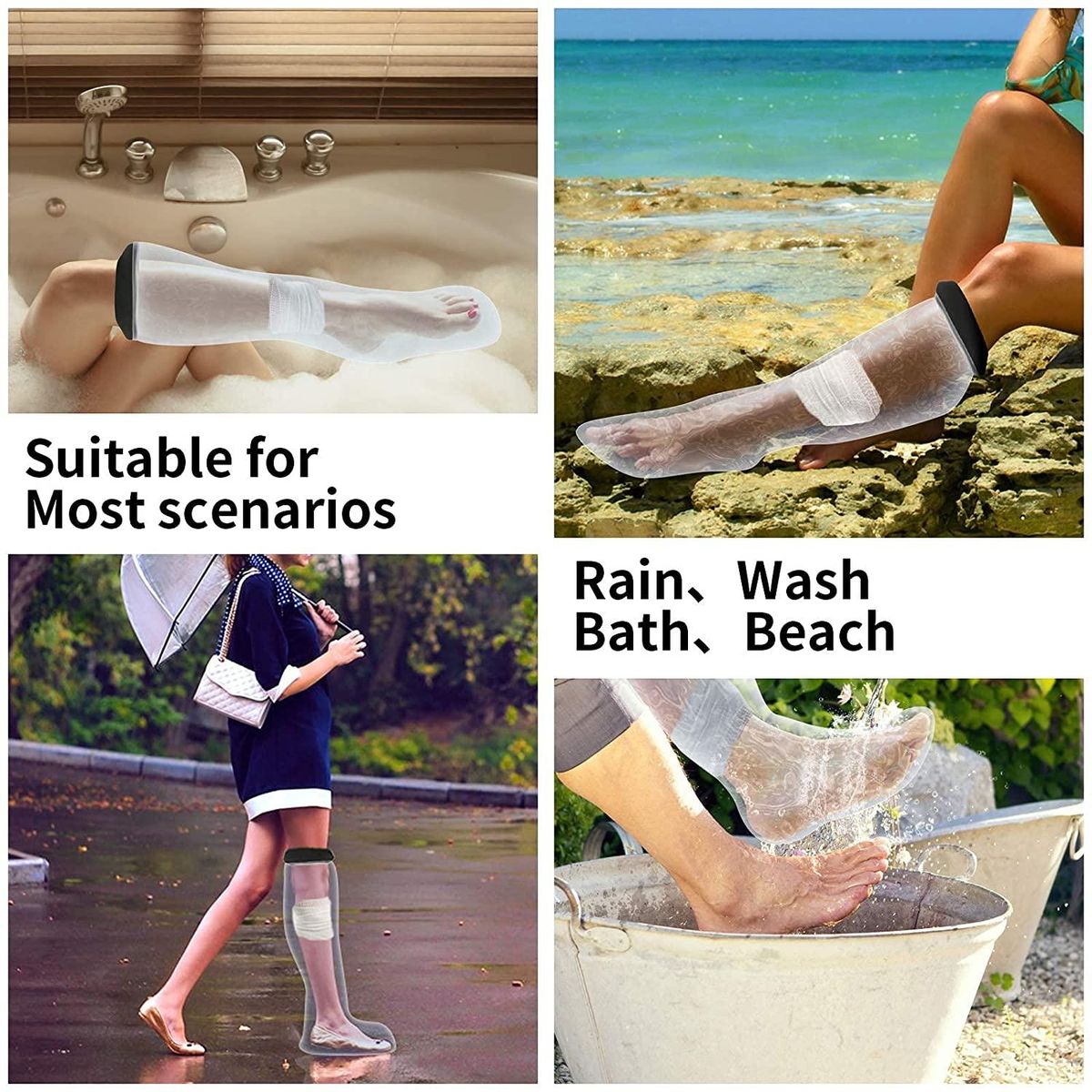 Waterproof Cast Shower Cover Leg for Adults Foot and Lower