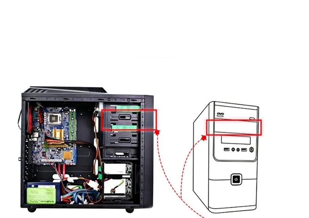 5.25" To 3.5" 2.5" Hdd/Ssd Floppy-Drive Bay ray Bracket Mounting HDD Adapter SSD Hard Drive Supports up to 6*2.5" hard drives