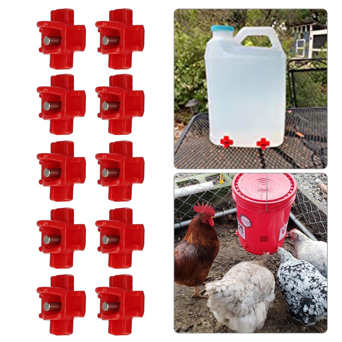 10 PCS Horizontal Side Mount Automatic Poultry Water Chicken