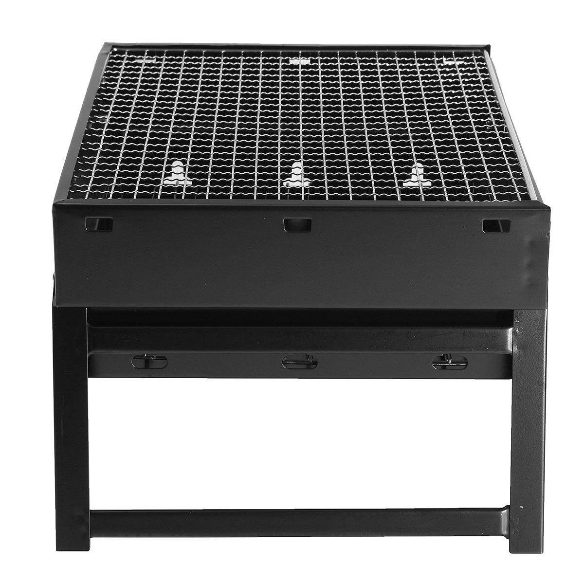 Portable Charcoal Folded Barbecue Oven Cooking Picnic Camping BBQ Grill Black