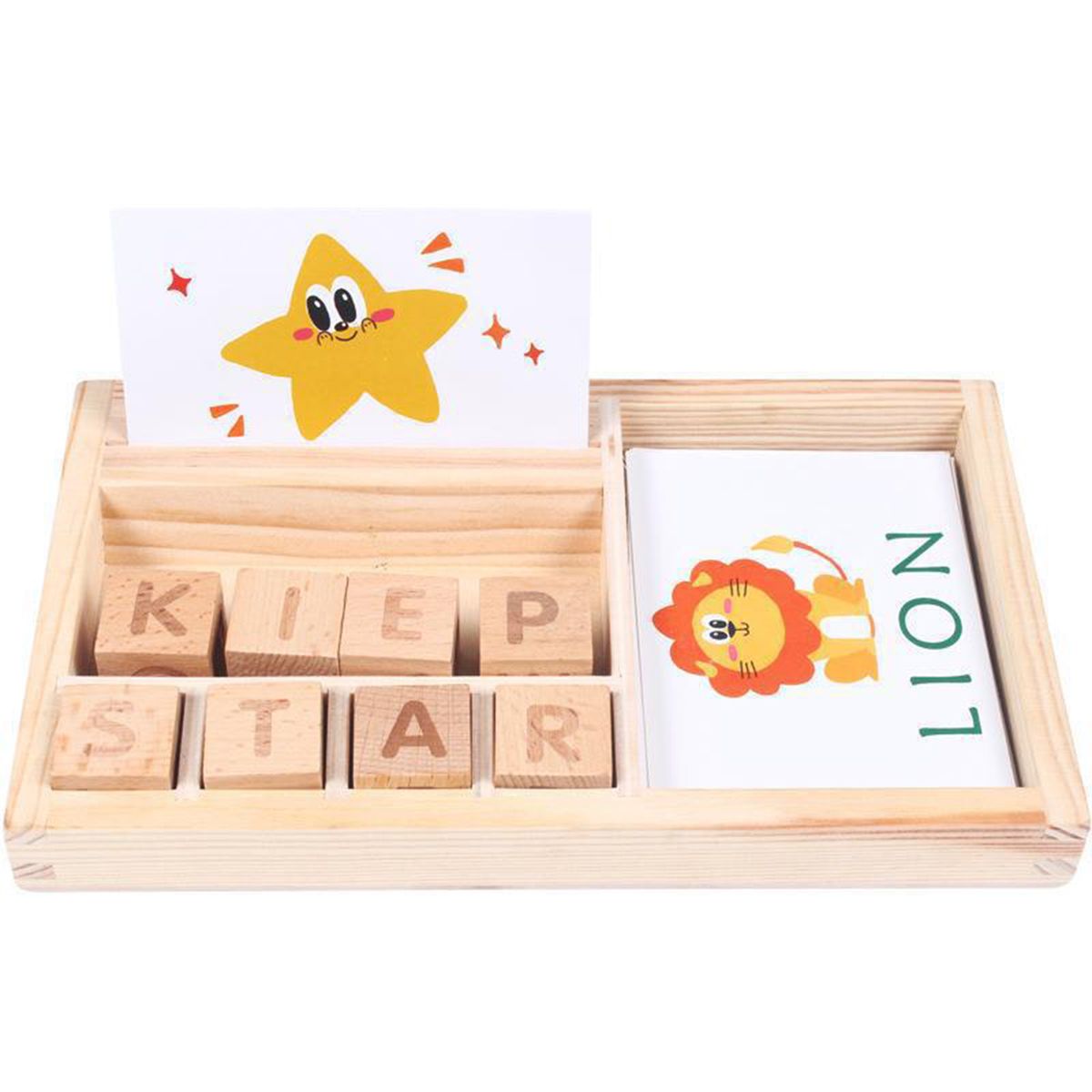 Wooden Spelling Words Game Matching Letter Game Alphabet