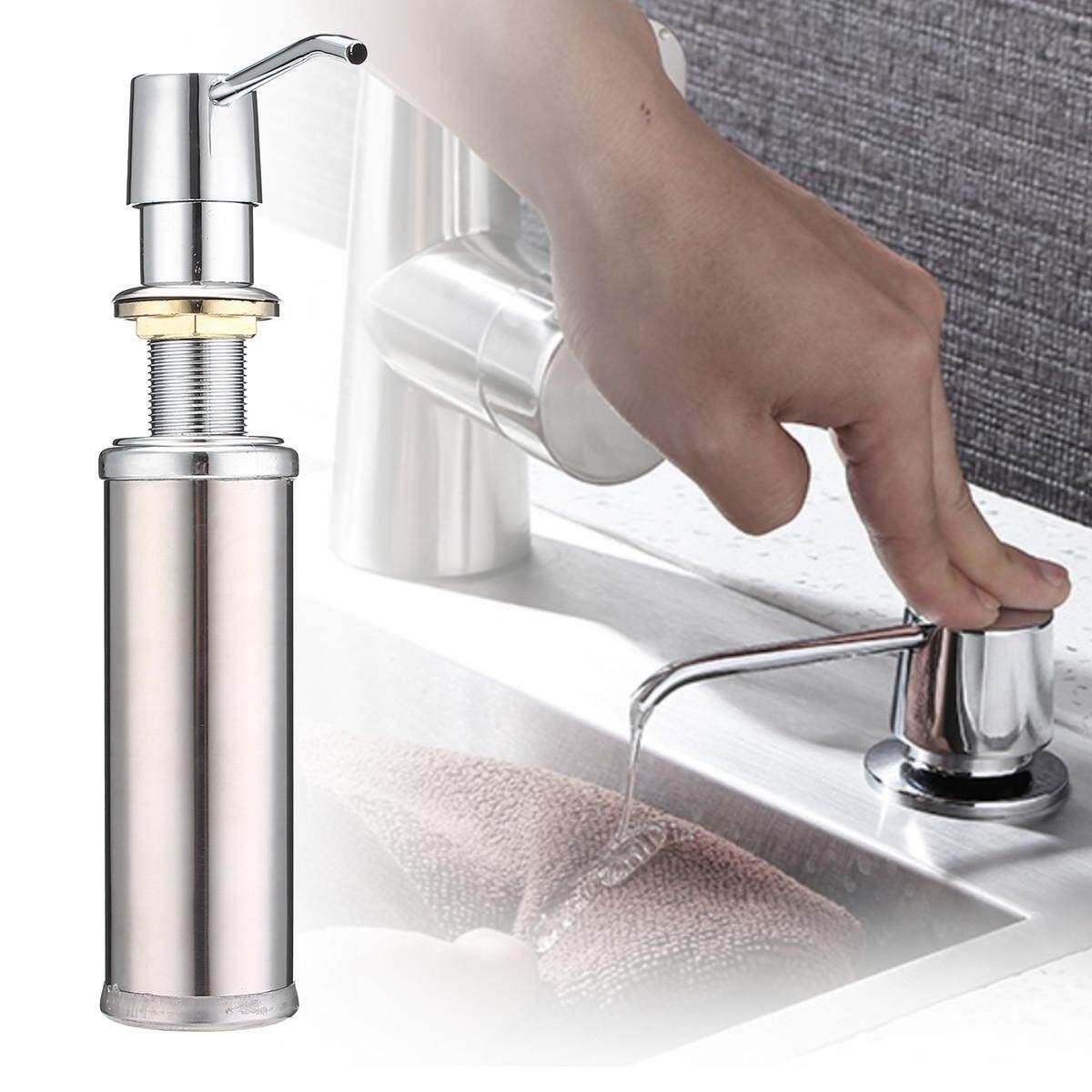 250ml Stainless Steel Soap Dispenser Kitchen Bathroom Sink Pump Bottles