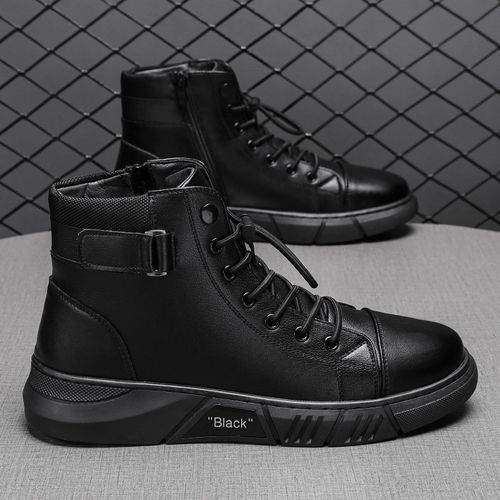 British High Top Men's Casual Leather Boots