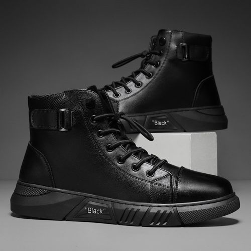 British High Top Men's Casual Leather Boots