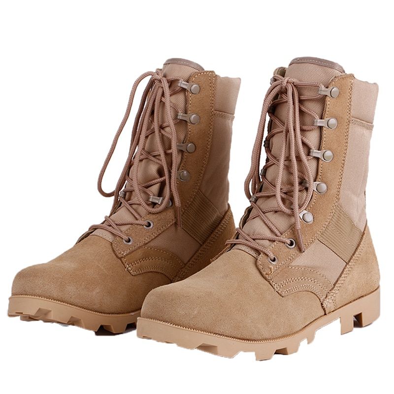 Winter Tactical Boots Men Breathable Uflage  Desert Safety Shoes Ary Combat Boots-Yellow