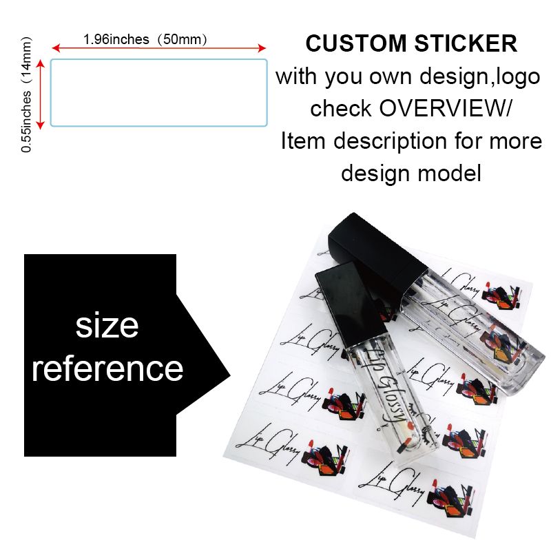 Custom Logo Print Lip Gloss Stickers