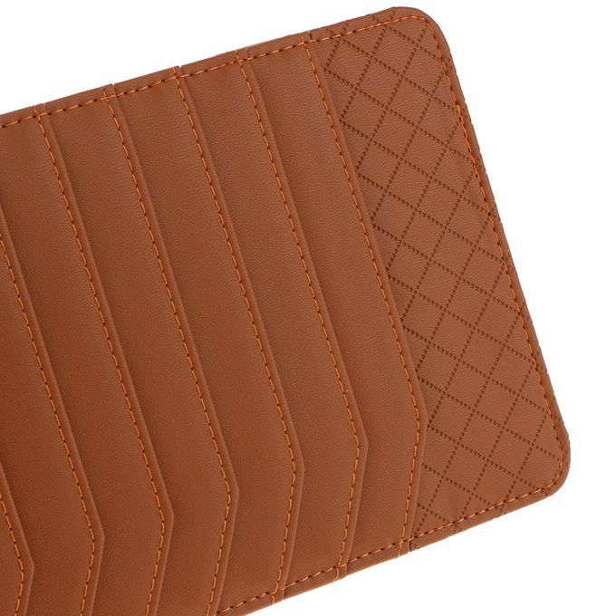 10 Slot CD DVD Disc Pouch Bag Storage Case For Car Auto Sunshade Brown
