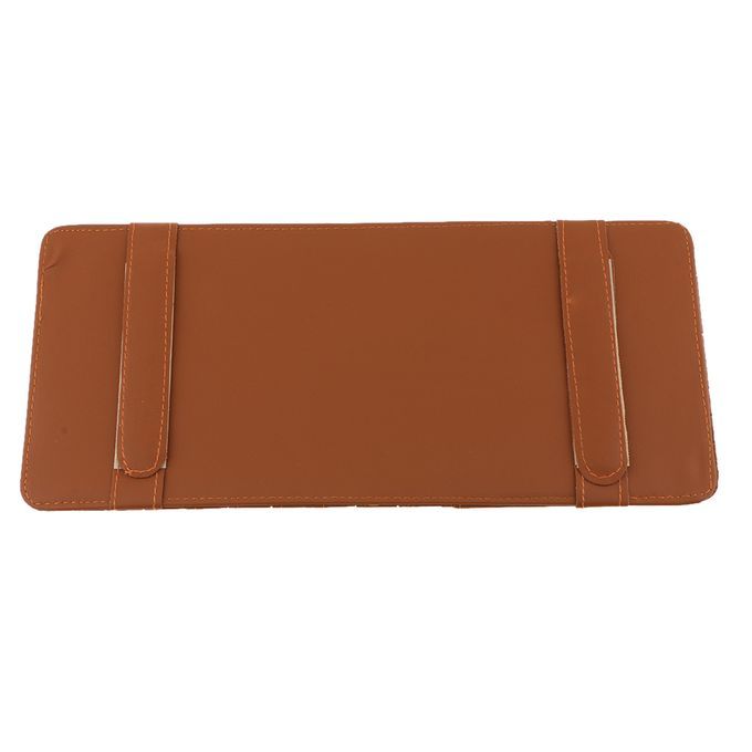 10 Slot CD DVD Disc Pouch Bag Storage Case For Car Auto Sunshade Brown