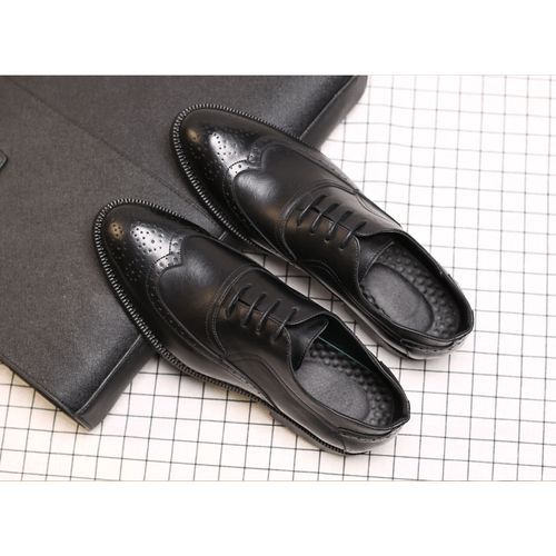 Men's Formal Business Casual Leather Shoes - Black