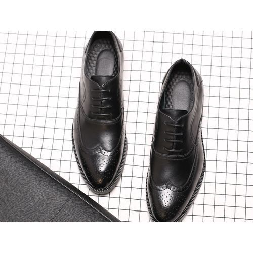 Men's Formal Business Casual Leather Shoes - Black
