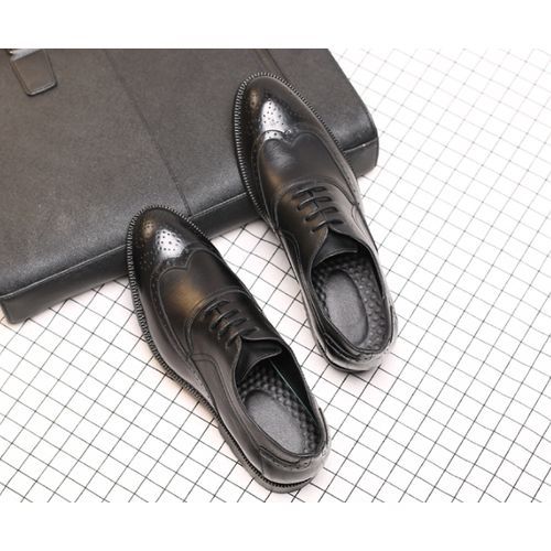 Men's Formal Business Casual Leather Shoes - Black