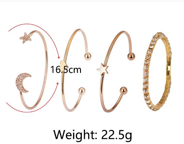 Bracelet Star Love Moon Bracelet Four Piece Set