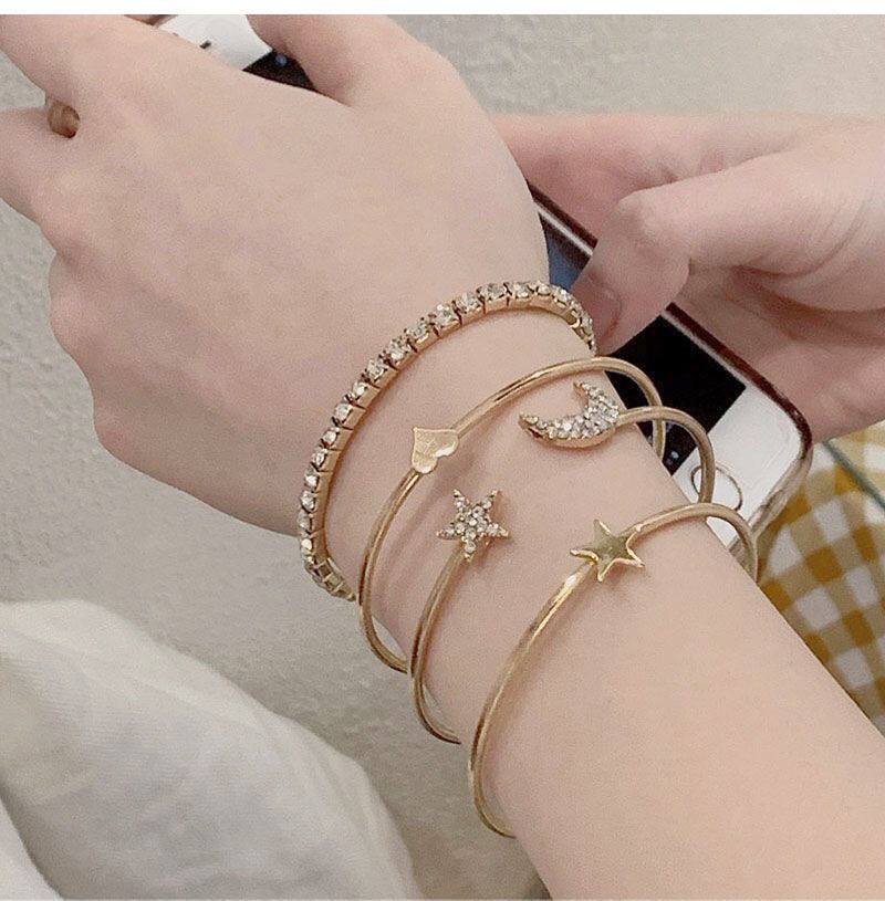 Bracelet Star Love Moon Bracelet Four Piece Set