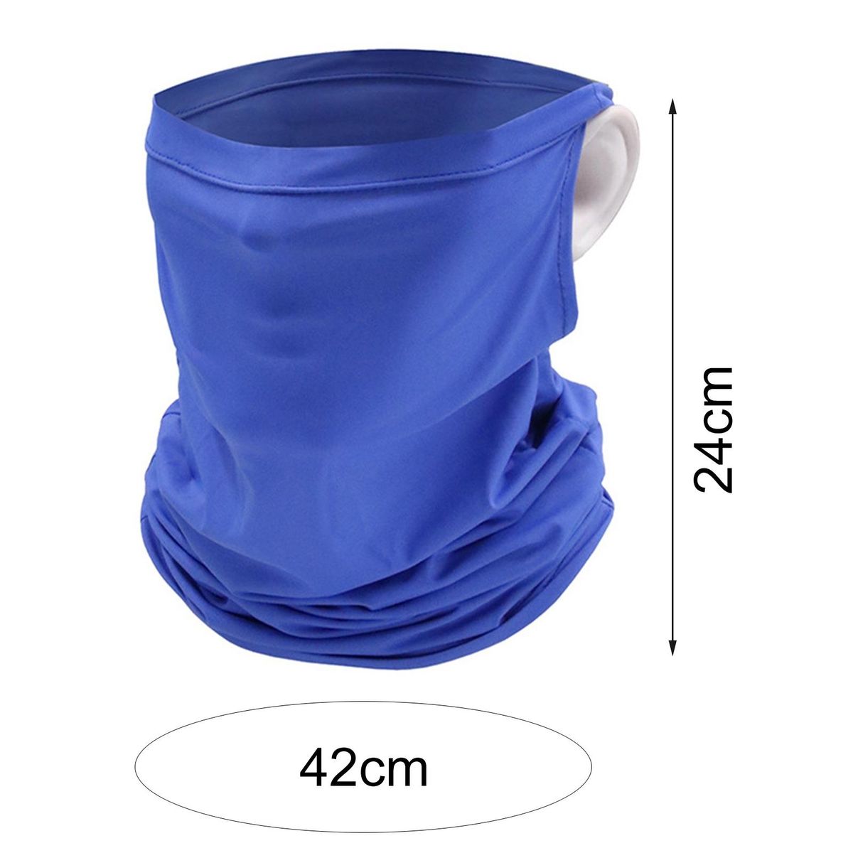 Unisex Cycling Face Cover Hanging Ear Sun-Sky Blue