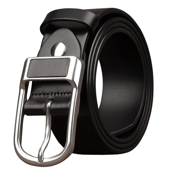 Mens Leather Belt Belts High Quality-Black