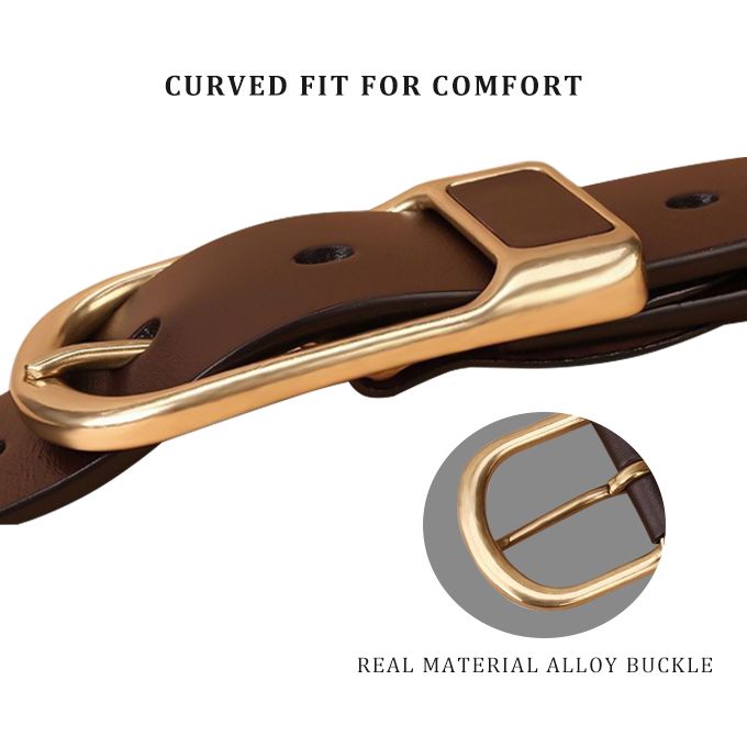 Mens Genuine Luxury Leather Belt -Brown