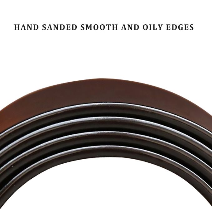 Mens Genuine Luxury Leather Belt -Brown