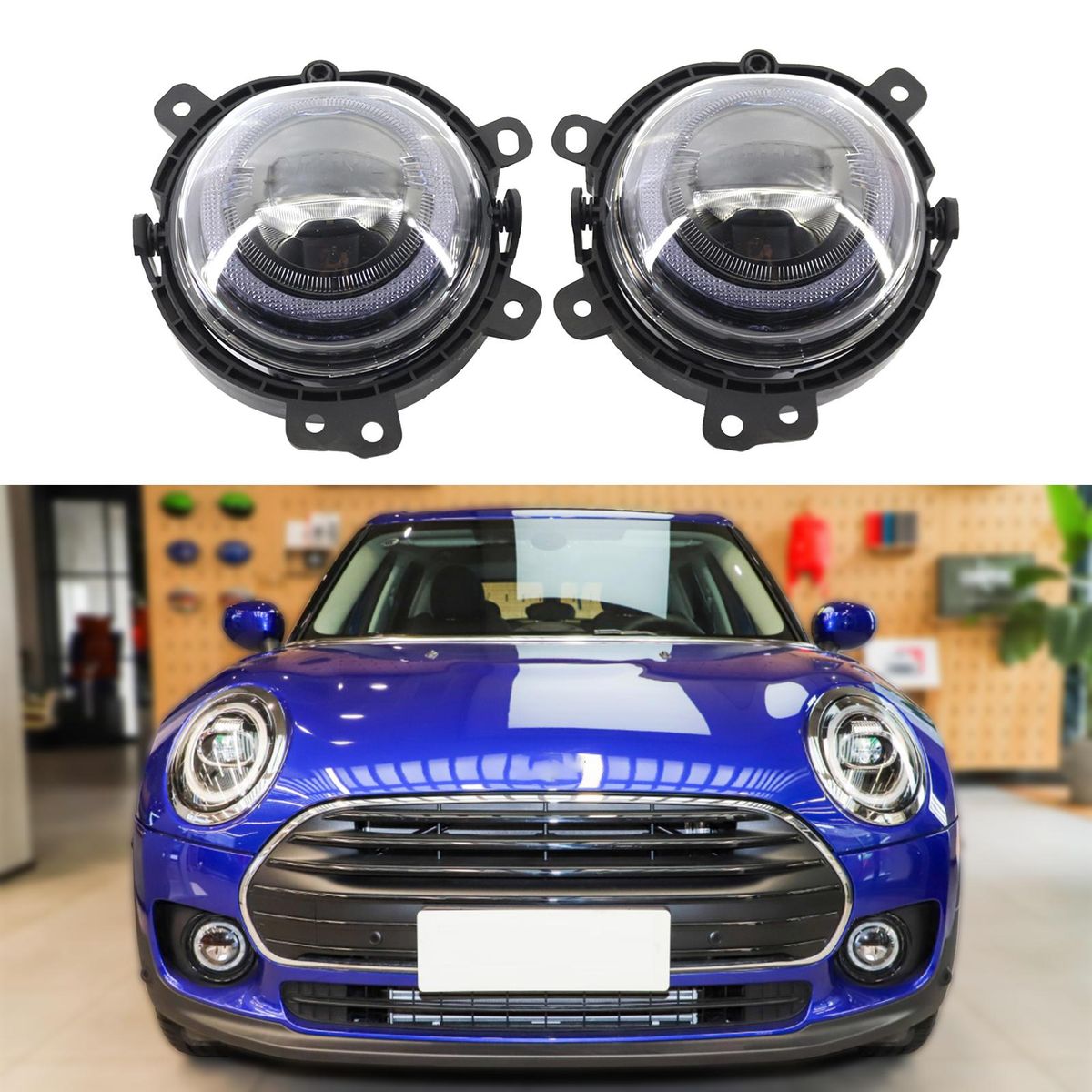 LED DRL Daytime Running Light Halo Fog Lamp Front Bumper LED Fog Light Head Lamp 2 pcs Replacement for Mini F56 & F56 BEV   (One, Cooper, S) - 07/2019 Onwards