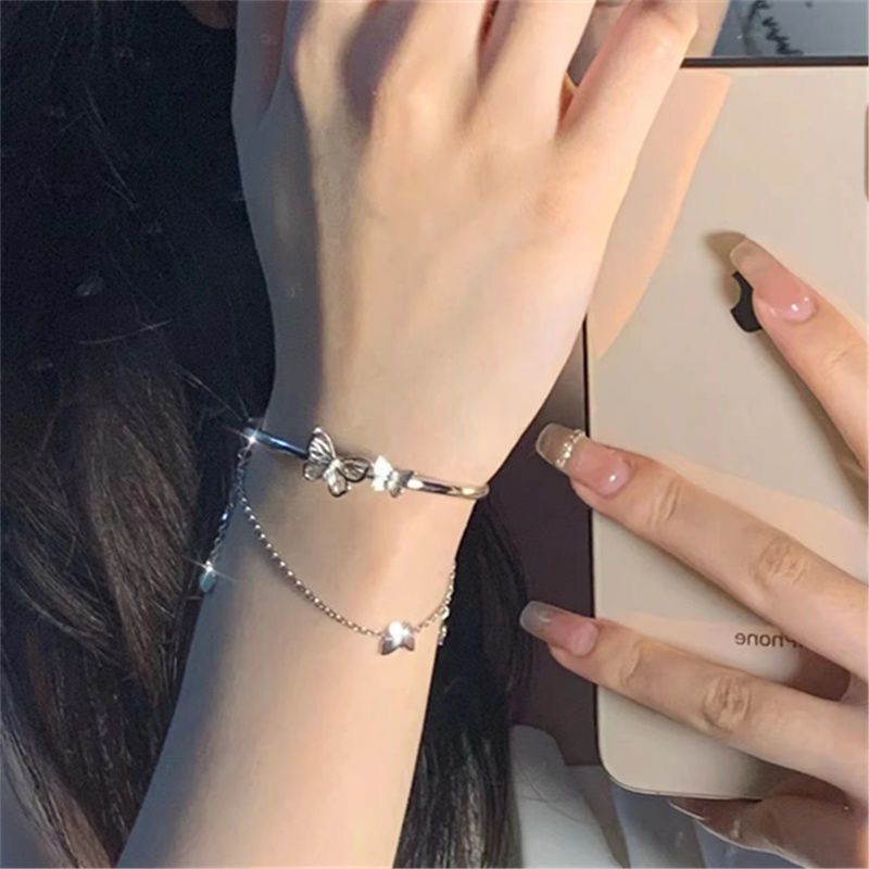 Exquisite Butterfly Chain Bracelet Shiny Zirconia Flower Star Moon Pendant Adjustable Bracelets Women Elegant Jewelry