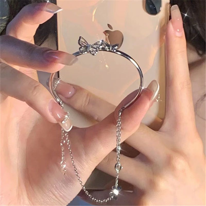 Exquisite Butterfly Chain Bracelet Shiny Zirconia Flower Star Moon Pendant Adjustable Bracelets Women Elegant Jewelry