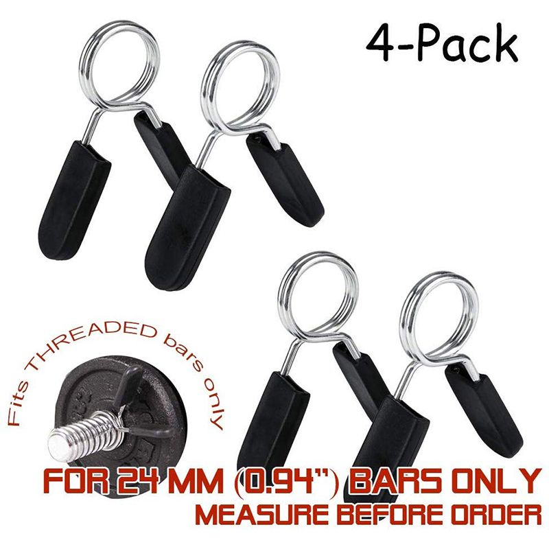 4Pcs Spring Collars Clips Exercise Collar Barbell