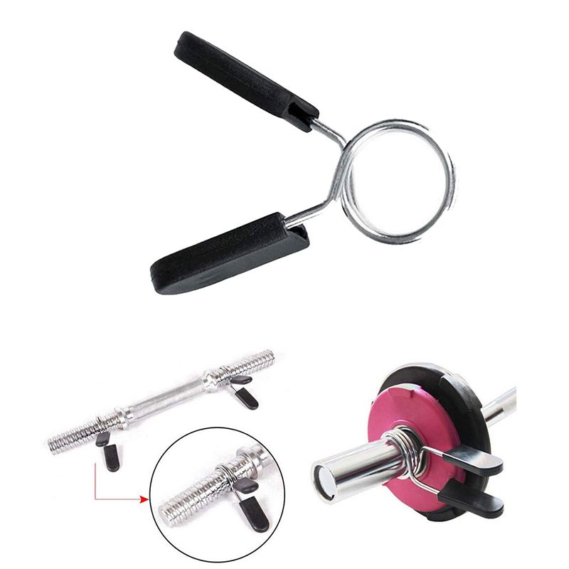 4Pcs Spring Collars Clips Exercise Collar Barbell