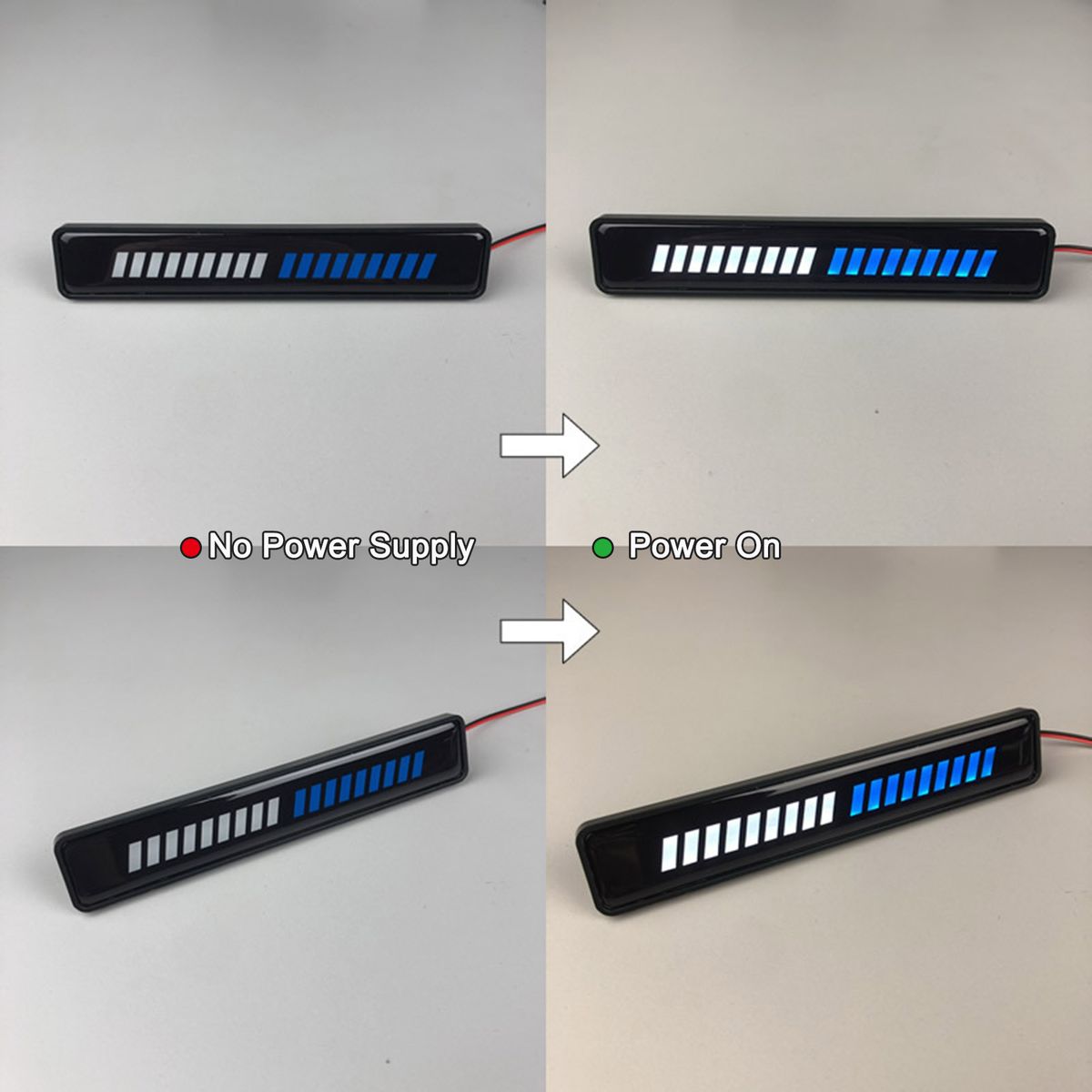 1 PCs Universal Front Hood Grille LED Decorative Light Lamp,