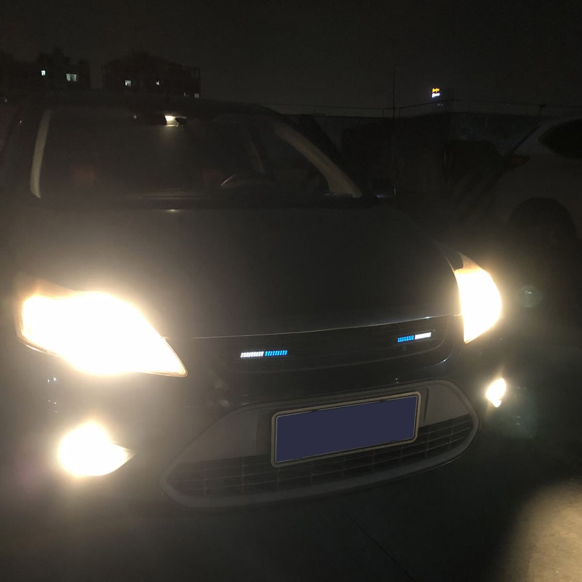 1 PCs Universal Front Hood Grille LED Decorative Light Lamp,