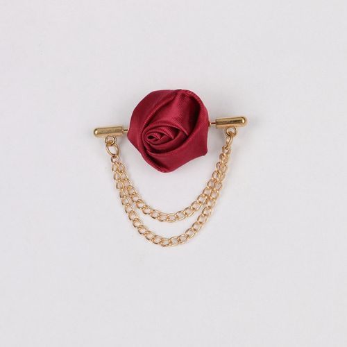 Suit Gold Style Rose Chain Tassel Rudder Brooch Pin Buckle
