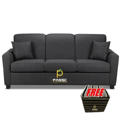 Three Seater Couch - Grey +free Pillows