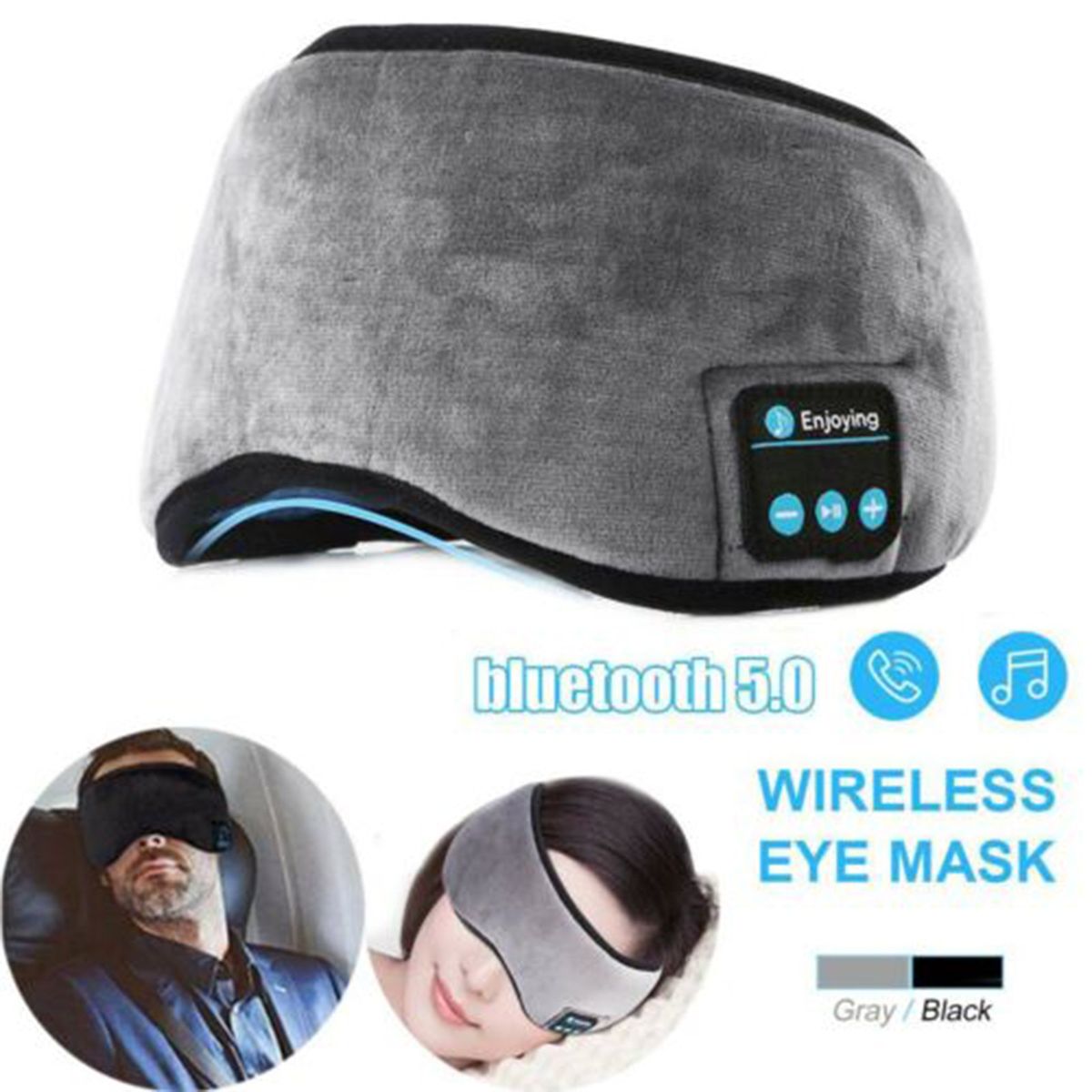 2021 Soft Wireless 5.0 Stereo Bluetooth Earphone Sleep Mask