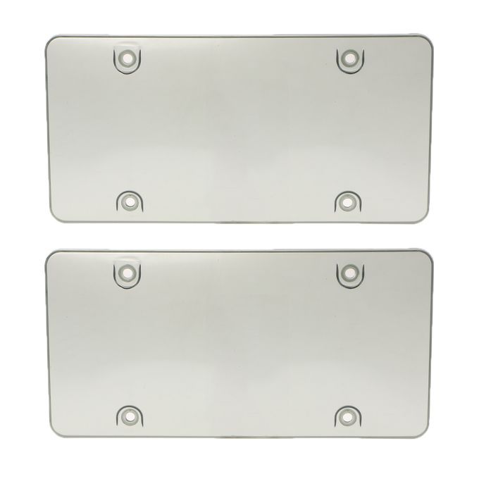2x License Plate Frame Plastic Cover Shield For US Standard Cars W/ 4