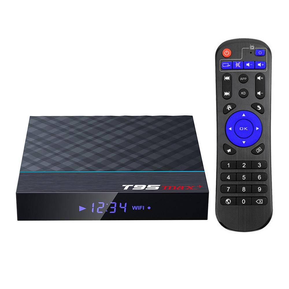 T95 MAX Plus Smart TV Box Android 9.0 S905X3 64 Bit 2.4G+5G Dual-band WiFi UHD 8K VP9 H.265 4GB/64GB