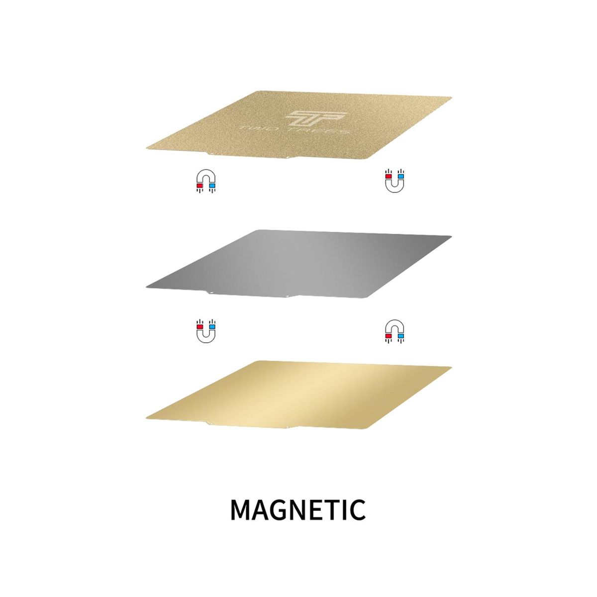 TWO TREES PEI Sheet Print Bed + Magnetic Sticker Flexible Removable Spring Steel Build Surface with Adhesive Backing 235*235mm Compatible with Kobra Plus / BLU-5 / SP-5 / Ender 3 S1 Plus / SV04 IDEX 3D Printer