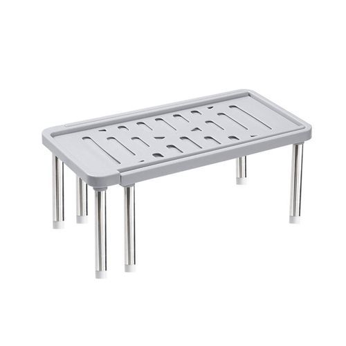 Expandable Cupboard Organizer - Stackable Spice Rack (Grey)