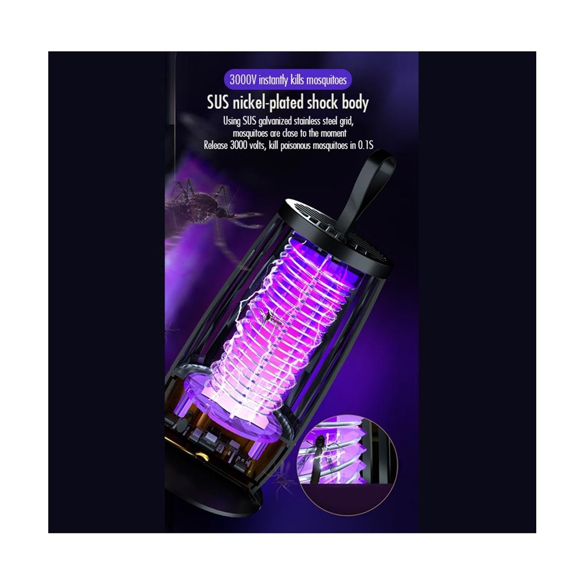 Electric Mosquito Killer Lamp Mosquito Repellent Rechargeabl