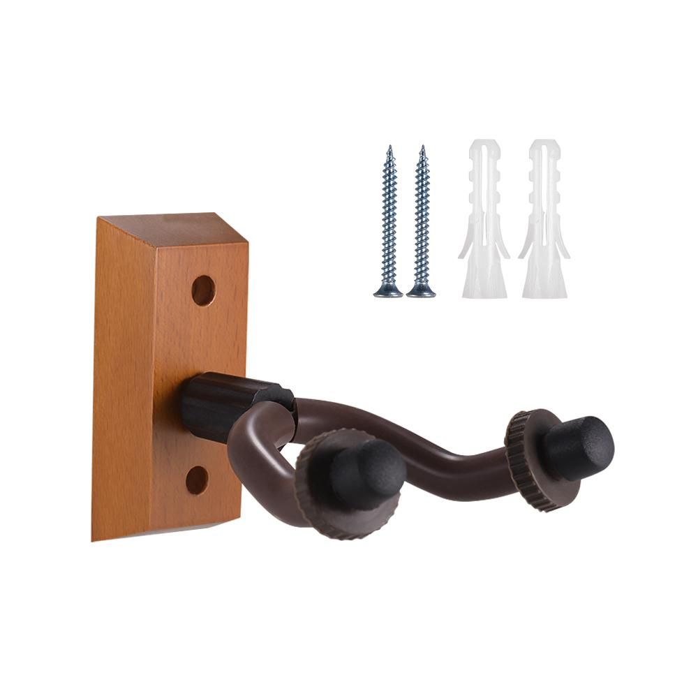 Wooden Guitar Hanger Wall Mount String Instrument Holder Hook Keeper