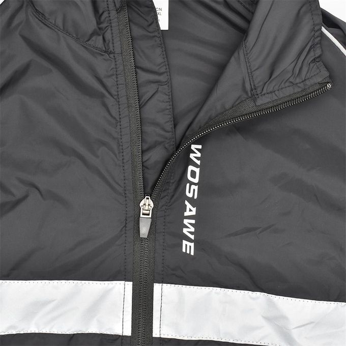 Cycling Skin Jersey Bicycle Windproof Jacket Light Rain Coat Black M
