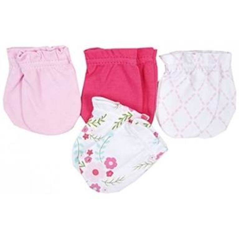 Girls 4 Pack Scratch Mittens - Pink