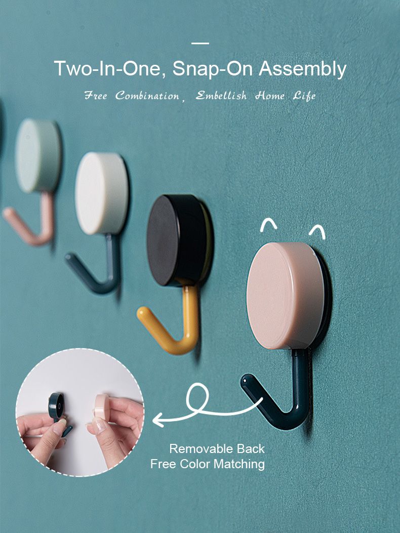10PCS Self Adhesive Wall Hook Strong Without Drilling
