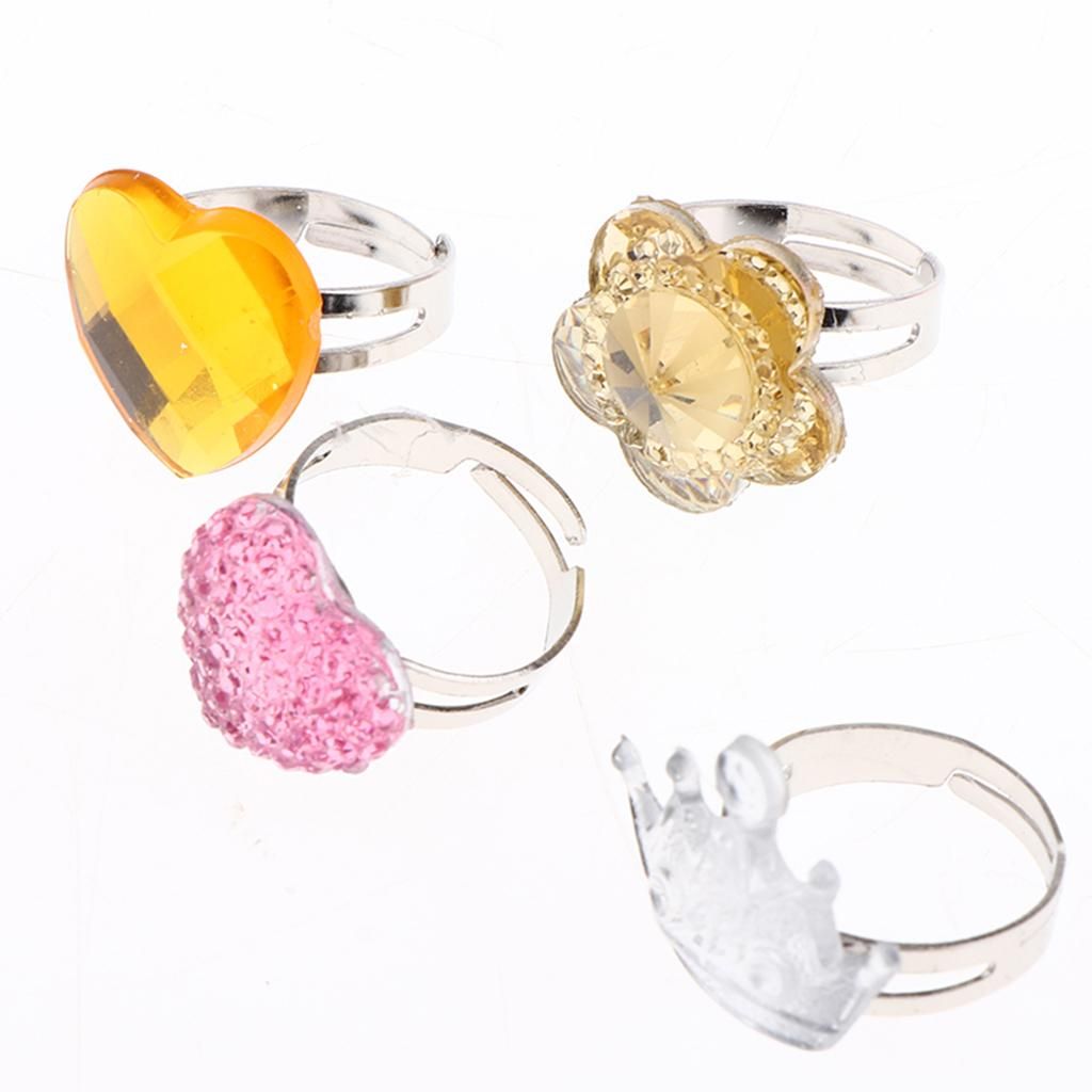 10 Pieces Of Rings With Storage Box For Girls