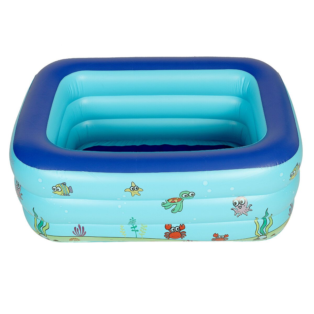 2.6M/1.5M/1.3M/1.1M For 1-5 Persons Kids Large Inflatable Swimming Pool Adult Family Lounge Water Play Fun Backyard Bathing Tub Blue 1.3M