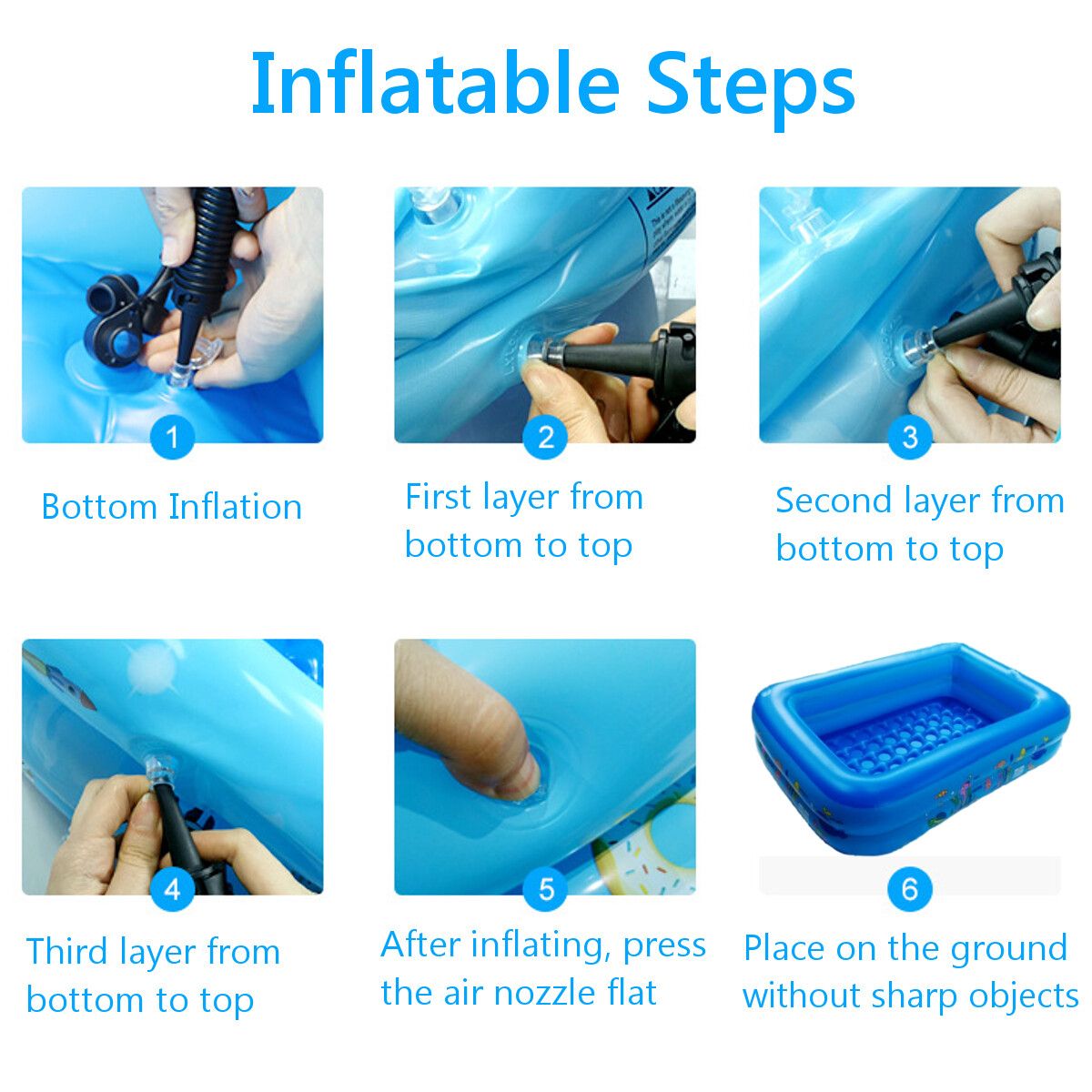 110/150/200cm 2/3/4 Layer Inflatable Swimming Pool For Kids And Family Big Size Pool Bathing Tub Outdoor Indoor 4 Layer 150cm