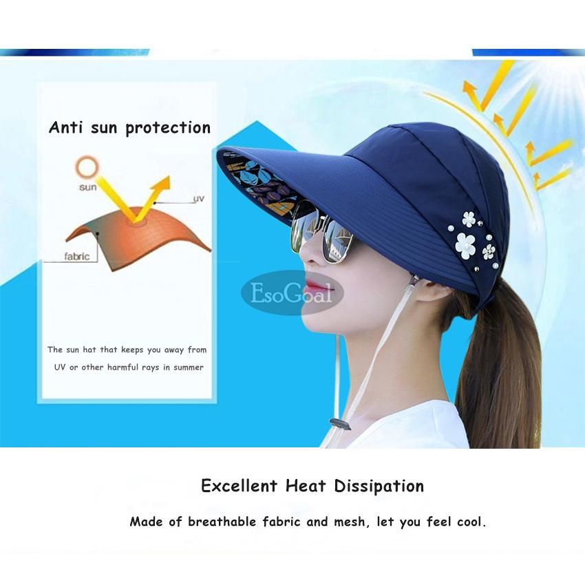 EsoGoal Women Foldable Summer Sun Hats  Anti Sun Protection